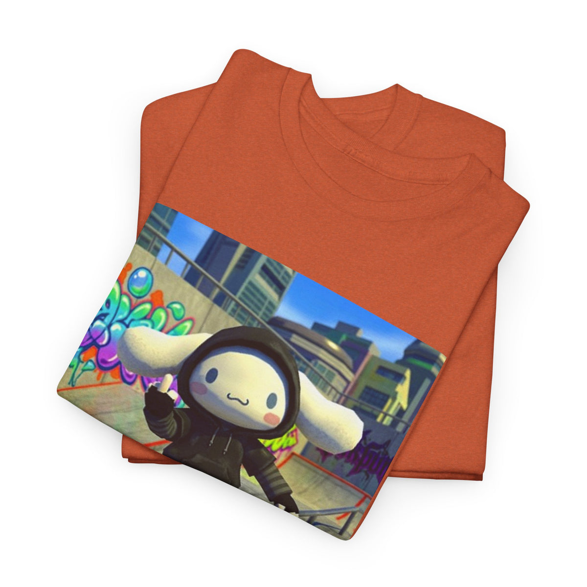 Edgy Cinnamoroll Skater Flipping Off Tee