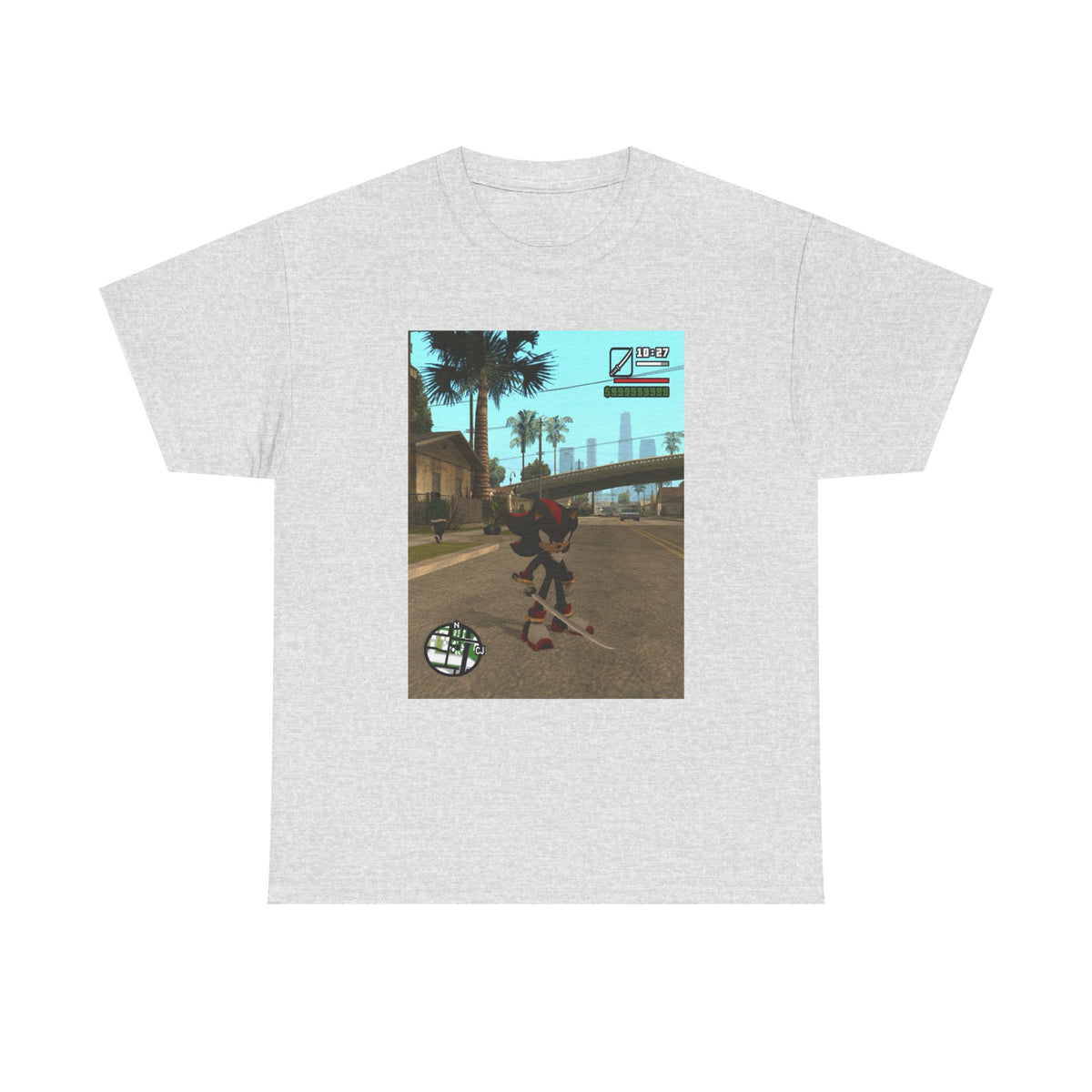 Shadow The Hedgehog Katana Wielding in Grove Street Tee