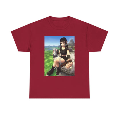 Edgy Elf Girl Smoking Blunt Tee