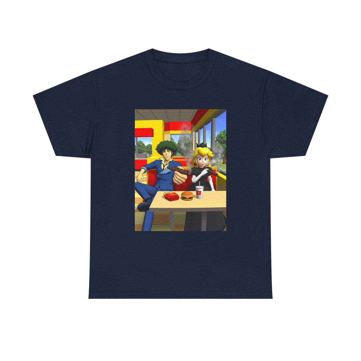 Spike Spiegel And Dark Peach Chilling Tee