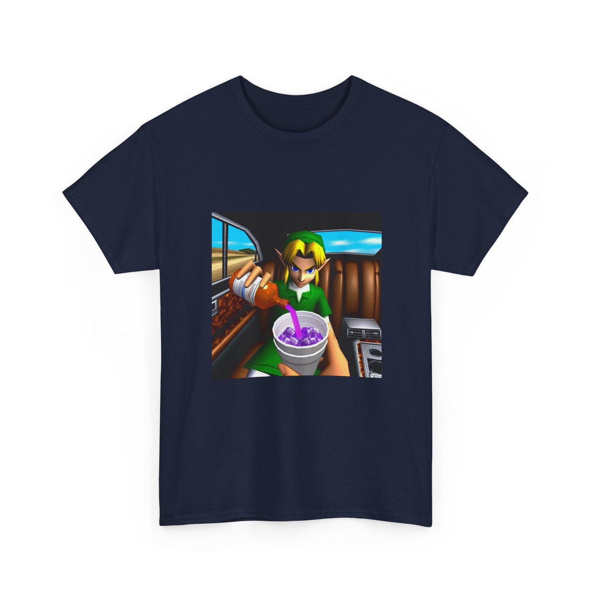 N64 Link Pouring Purple Lean Tee