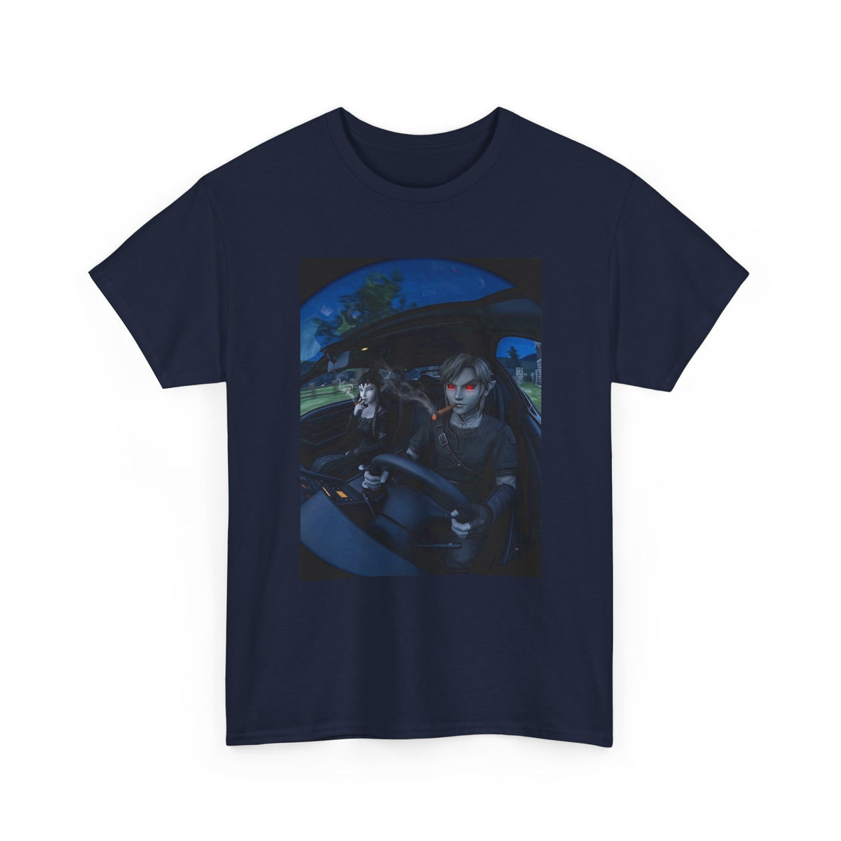 Dark Link And Zelda Cruising And Smoking