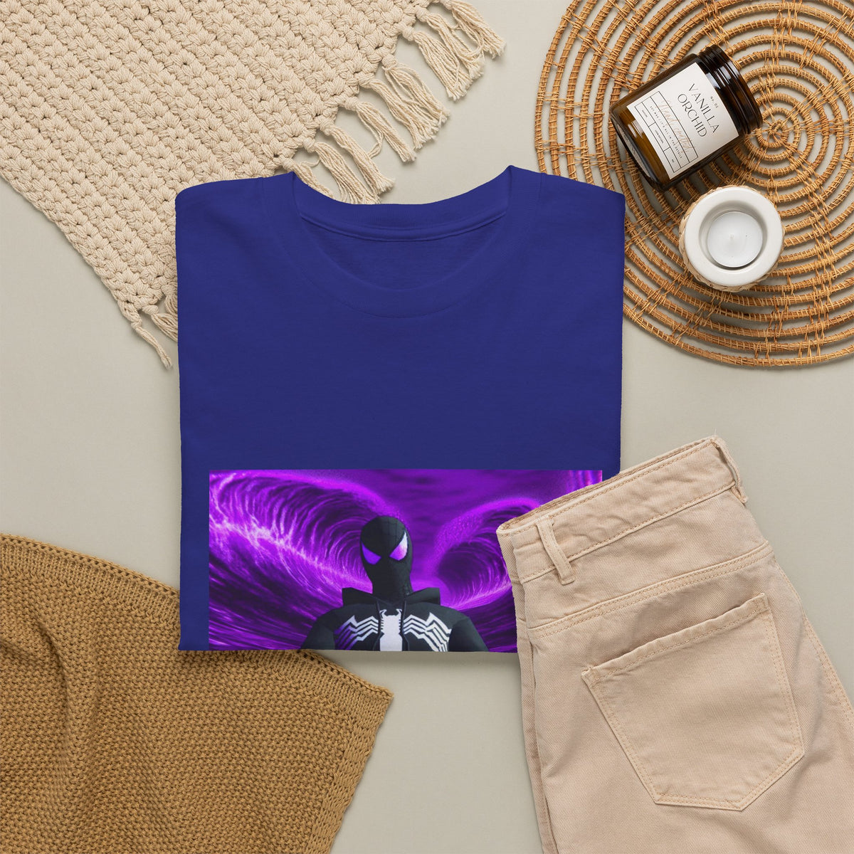 Black Spider-Man Chilling with Lean in Purple Haze