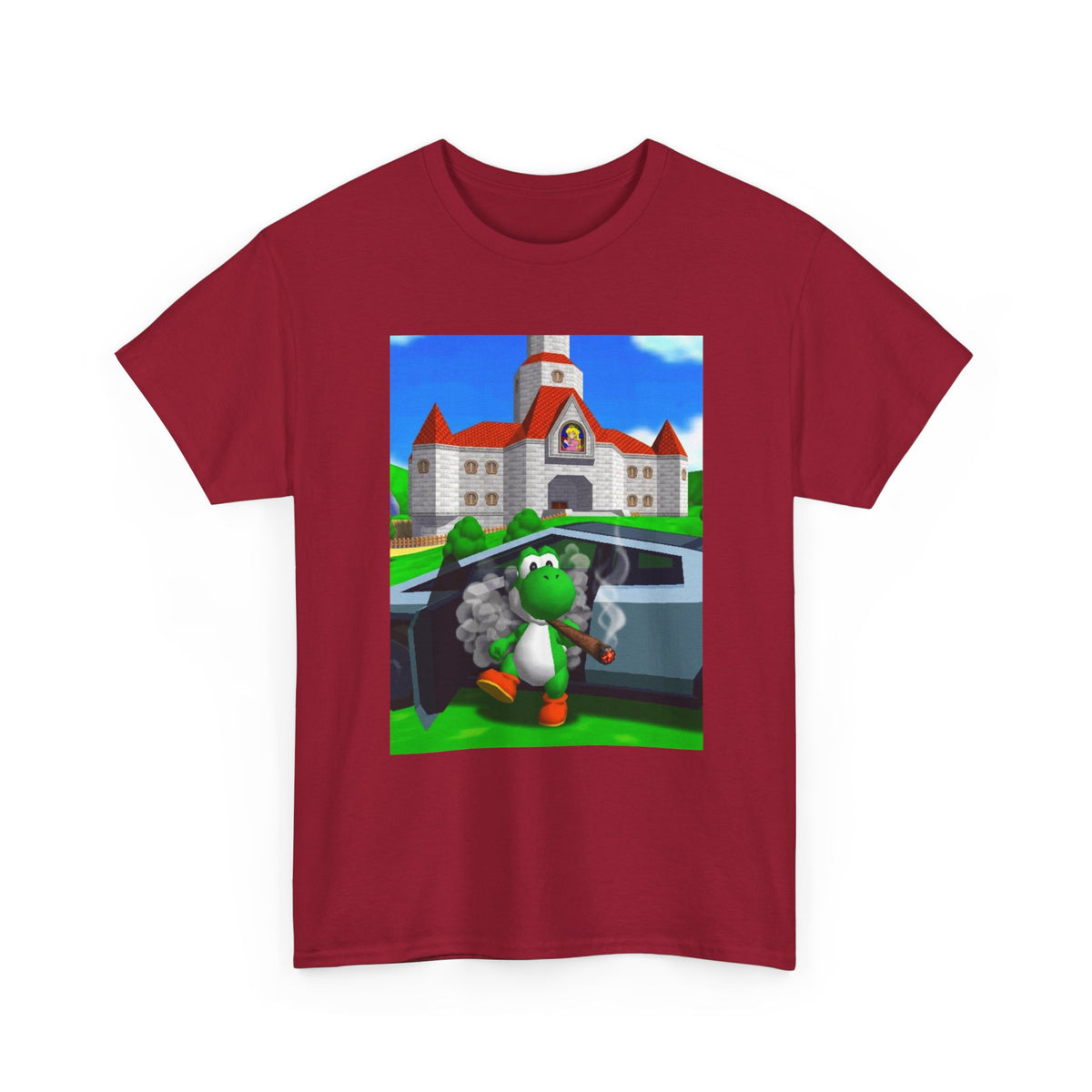 Yoshi Hotboxing Outside Princess Peach's Castle