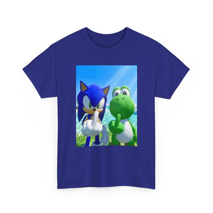 Sonic And Yoshi Flipping Off On The Beach