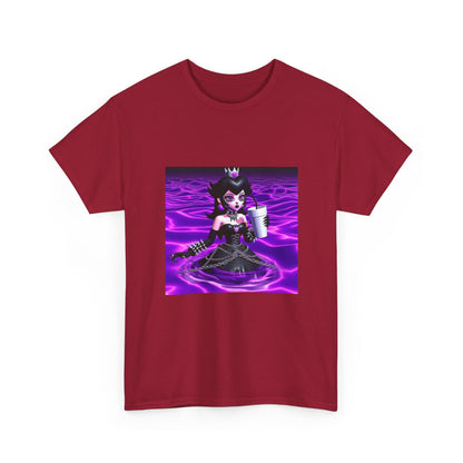Goth Peach Wading In Purple Waves