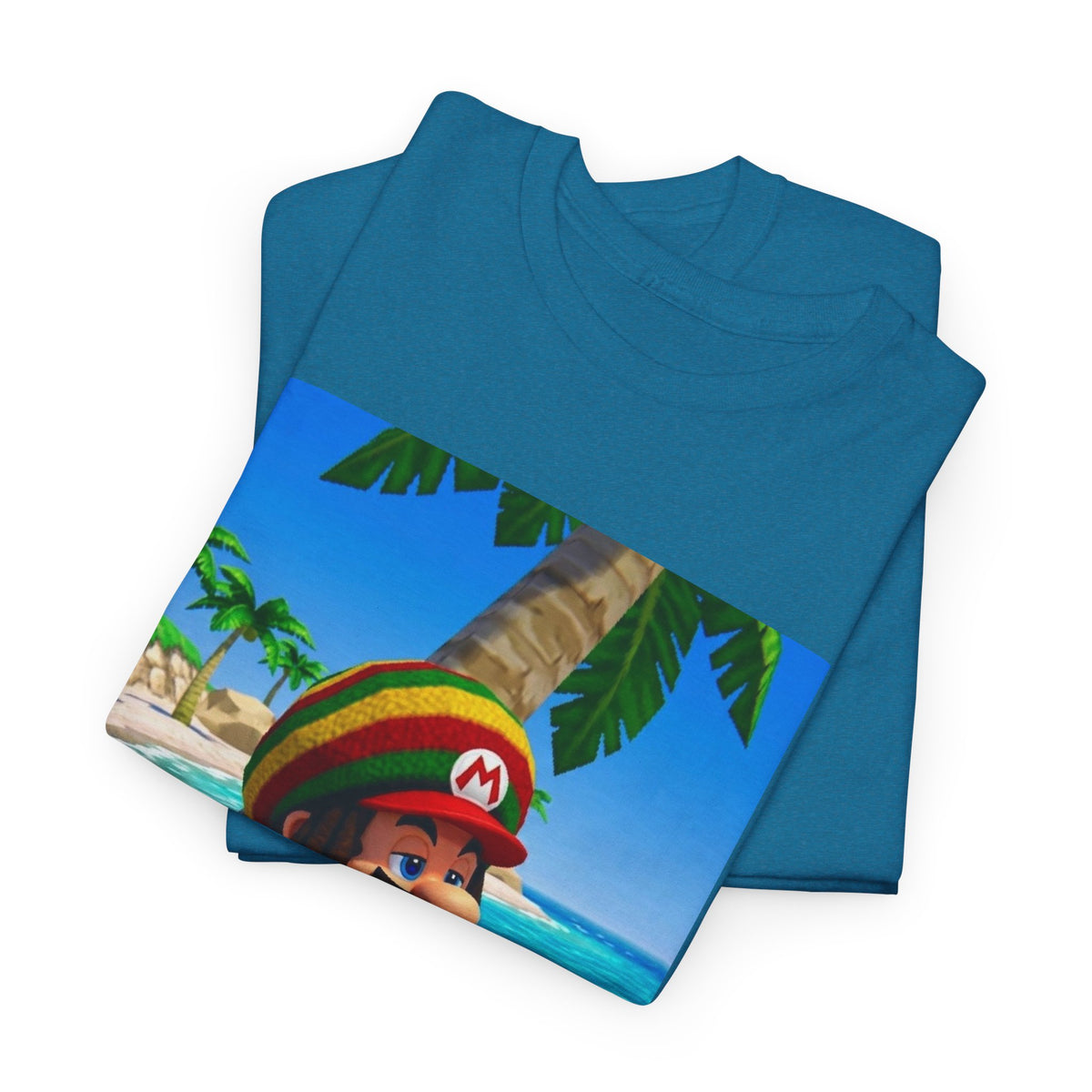 Rasta Mario Chilling On Beach Tee
