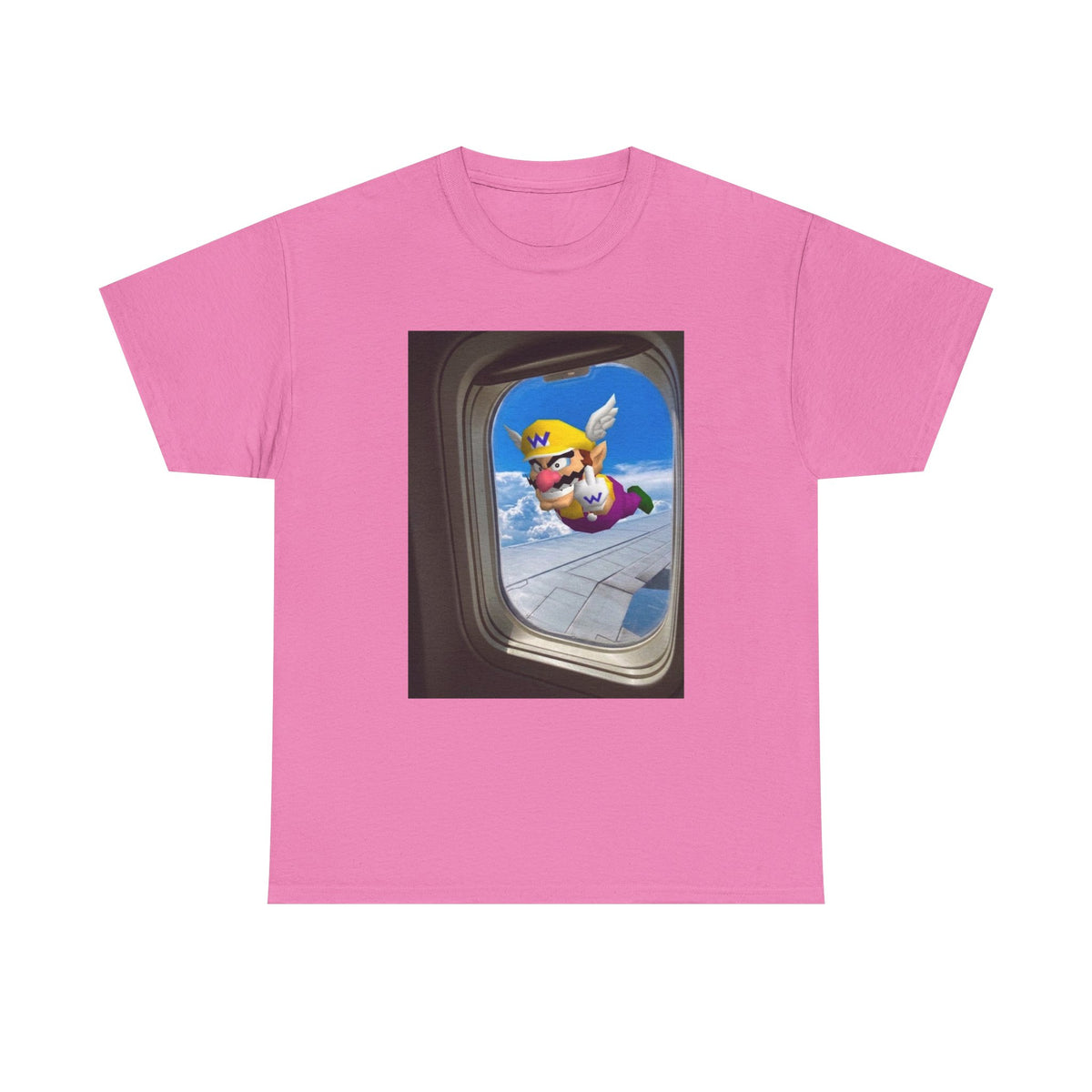 Wario Giving The Finger On A Plane Tee