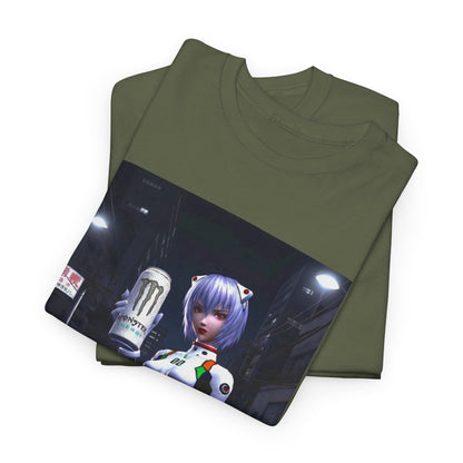 Rei Ayanami Holds Monster Energy In City