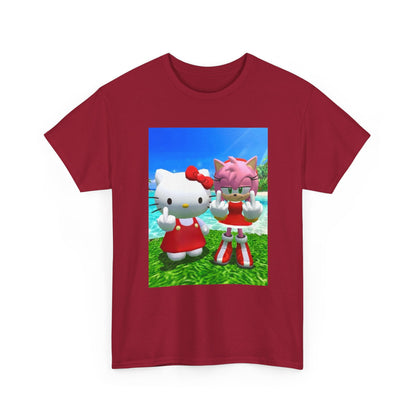 Hello Kitty and Amy Flipping Off Tee