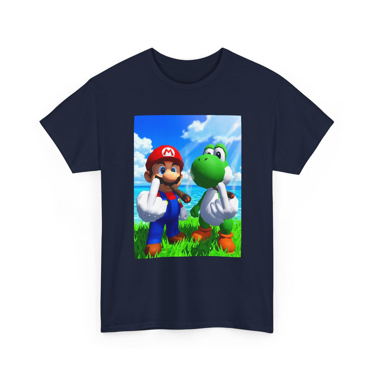 Mario And Yoshi Flip The Bird