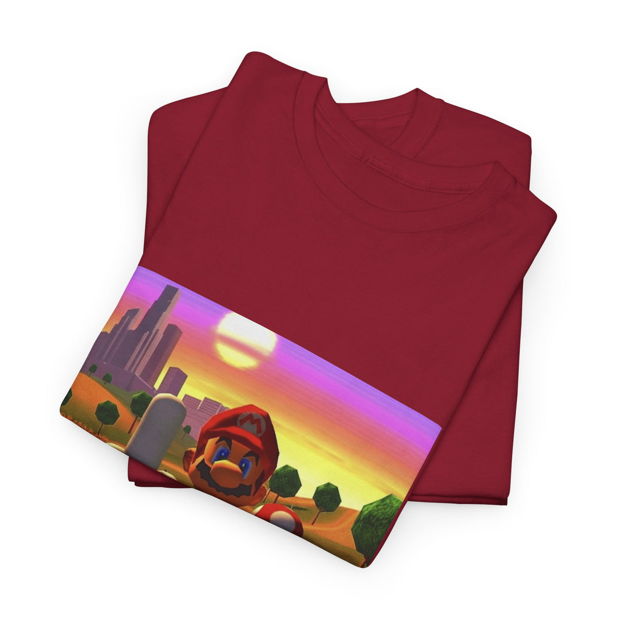 Mario And Mushroom Flipping Off Tee
