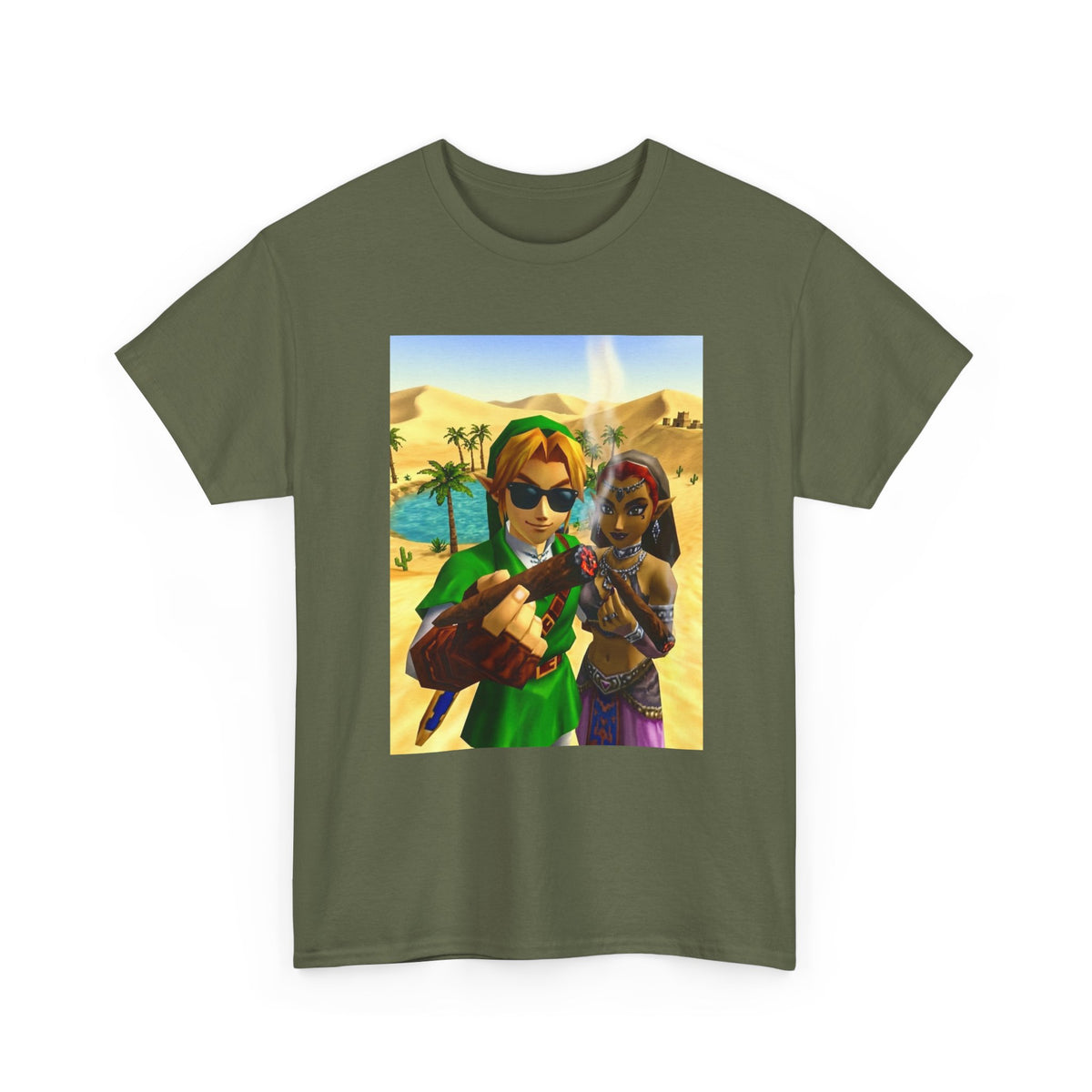 Link And Nabooru Smoking In Desert Tee