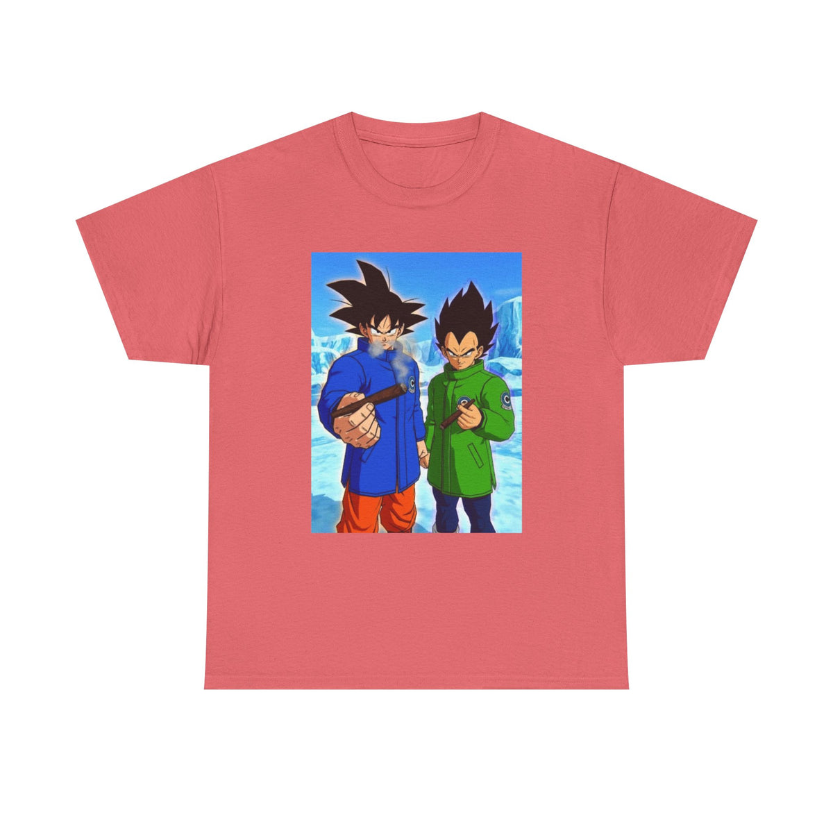 Goku and Vegeta Smoking in the Snow Tee
