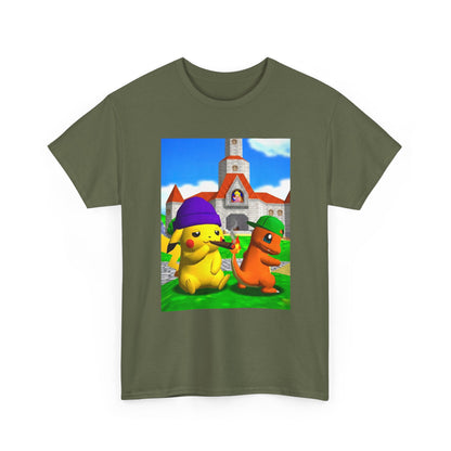 Pikachu And Charmander Chilling At Peach's Castle Tee