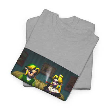 Link and Goth Peach Chillin' and Smoking Tee