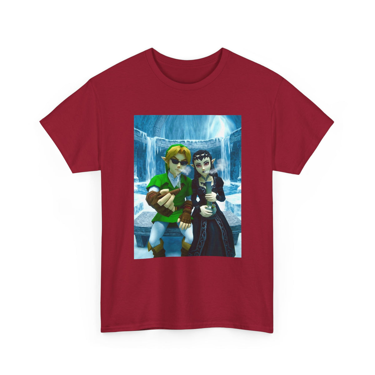 Link And Zora Chilling In Ice Cavern