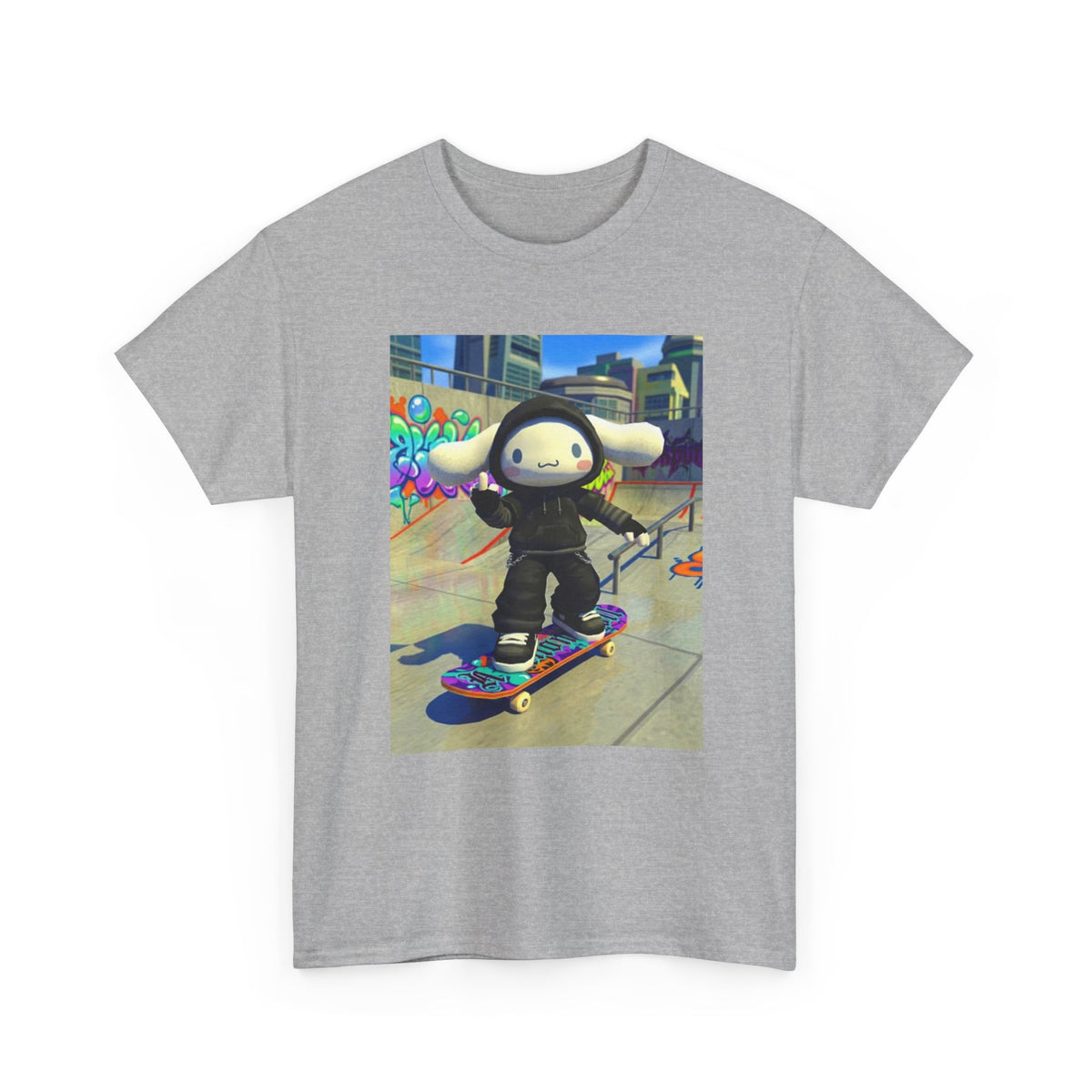 Edgy Cinnamoroll Skater Flipping Off Tee