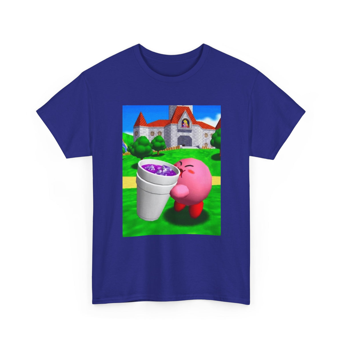 Kirby Sipping Purple Drank In Princess Peach's Castle
