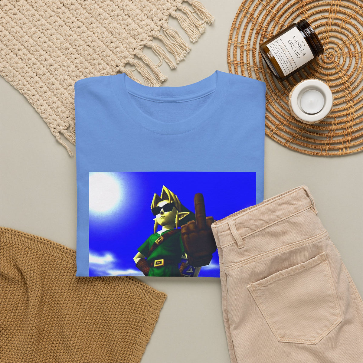 Cool Link Flipping The Bird Tee