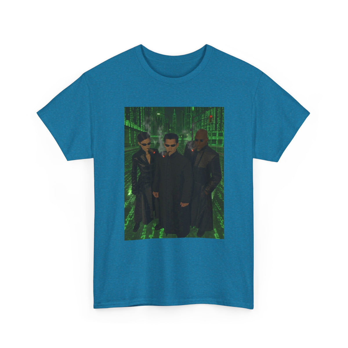Neo, Trinity, Morpheus Smoking In The Matrix