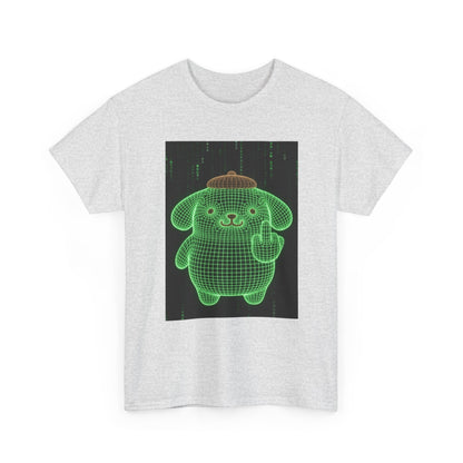 Wireframe Puppy Flipping The Bird