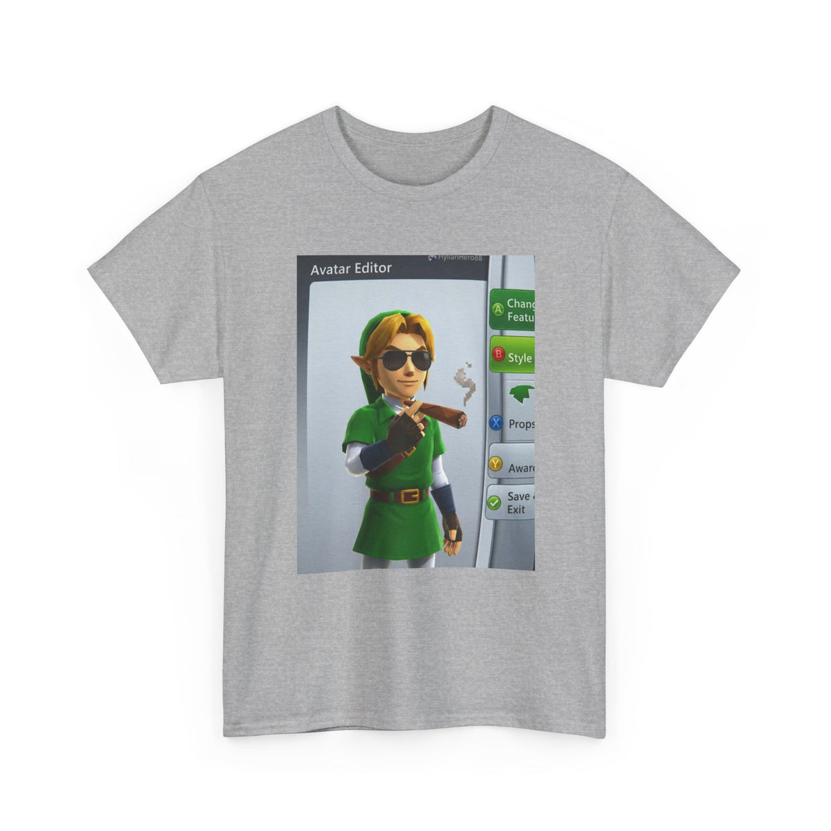 Hylian Hero Smoking A Stogie Tee