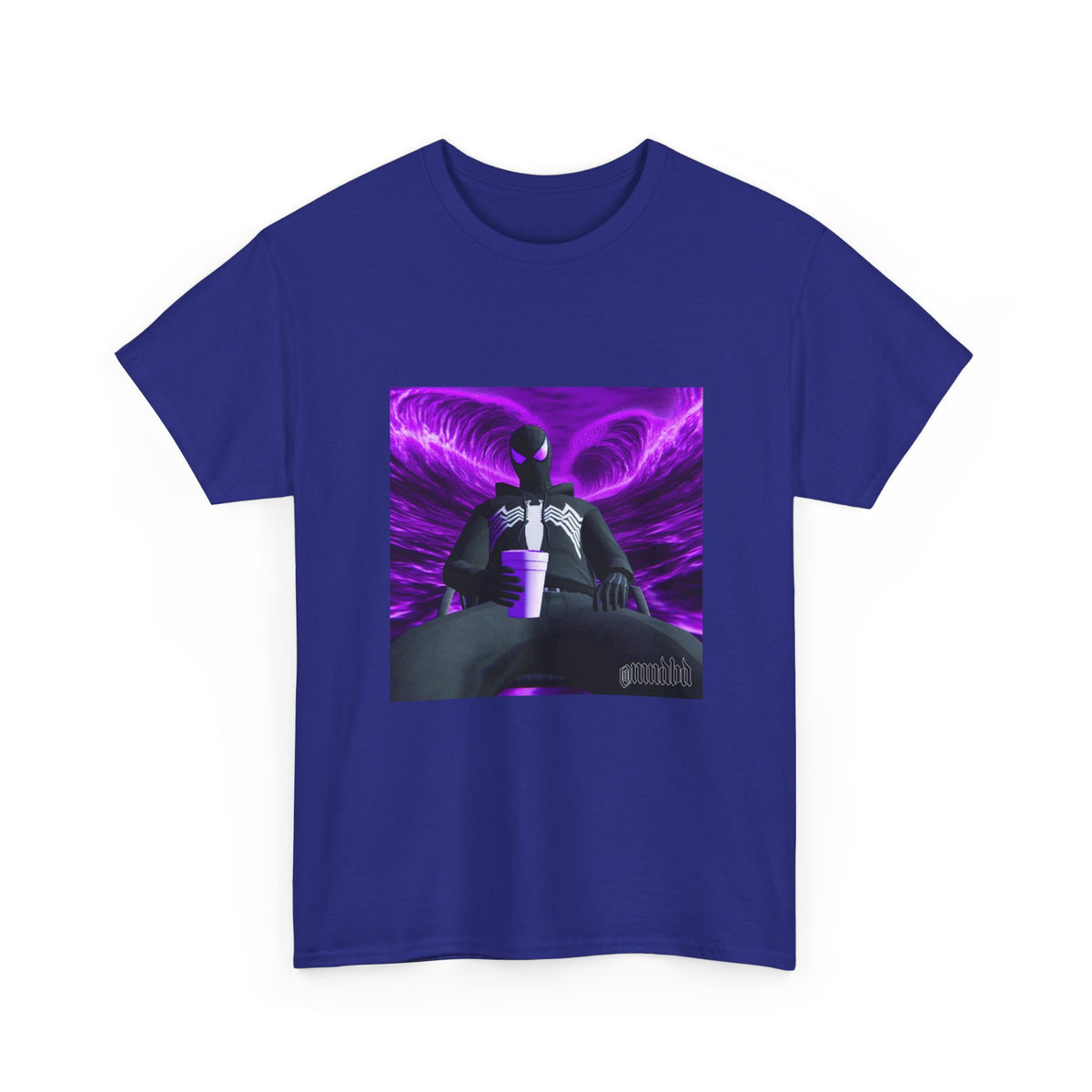 Black Spider-Man Chilling with Lean in Purple Haze