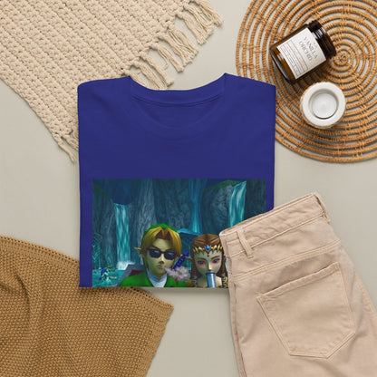 Link And Zelda Sharing A Smoke Tee