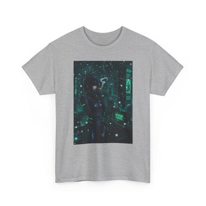 Cyberpunk Smoker In Neo-Tokyo Tee
