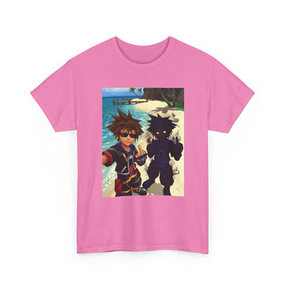 Sora And Dark Form Flipping Off At The Beach