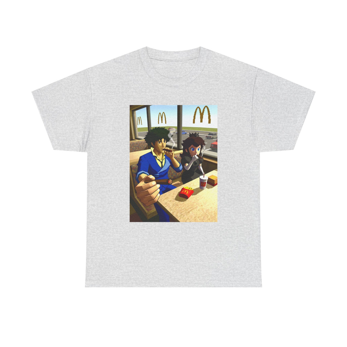 Spike Spiegel And Bowser Jr. Smoking Tee