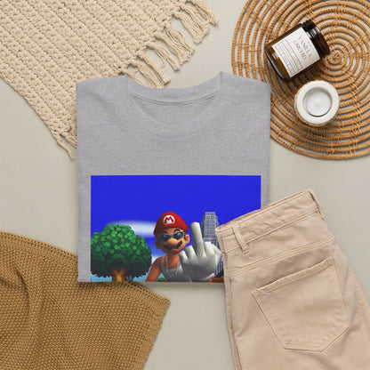 Thug Mario Flipping The Bird Tee