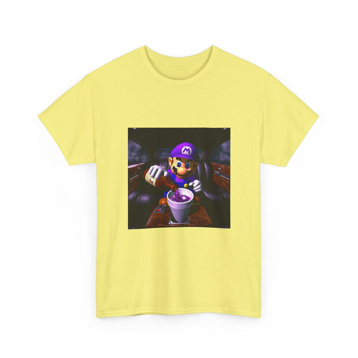 Waluigi Pouring Purple Drank In Limo Tee