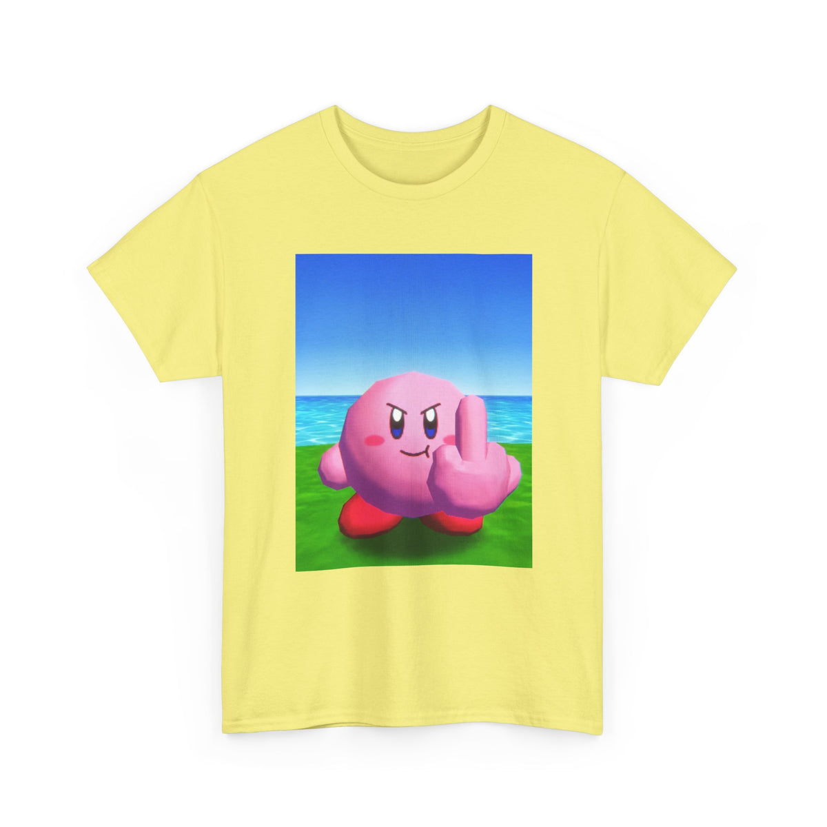 Kirby Flipping The Bird Beach Tee