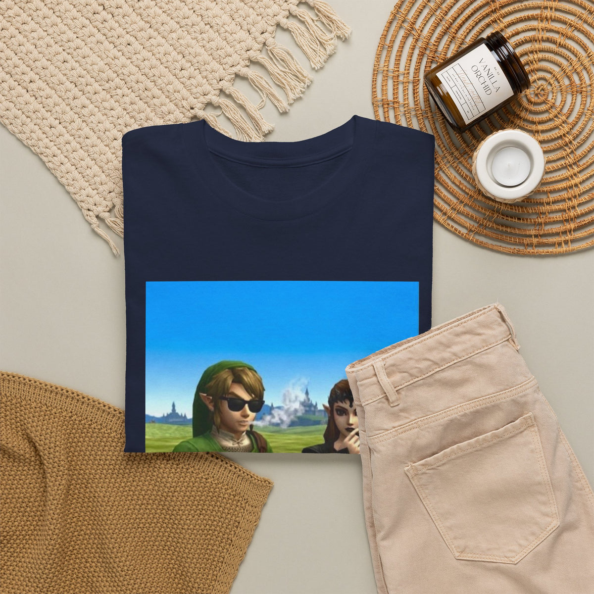 Link And Zelda Chilling With Cigars