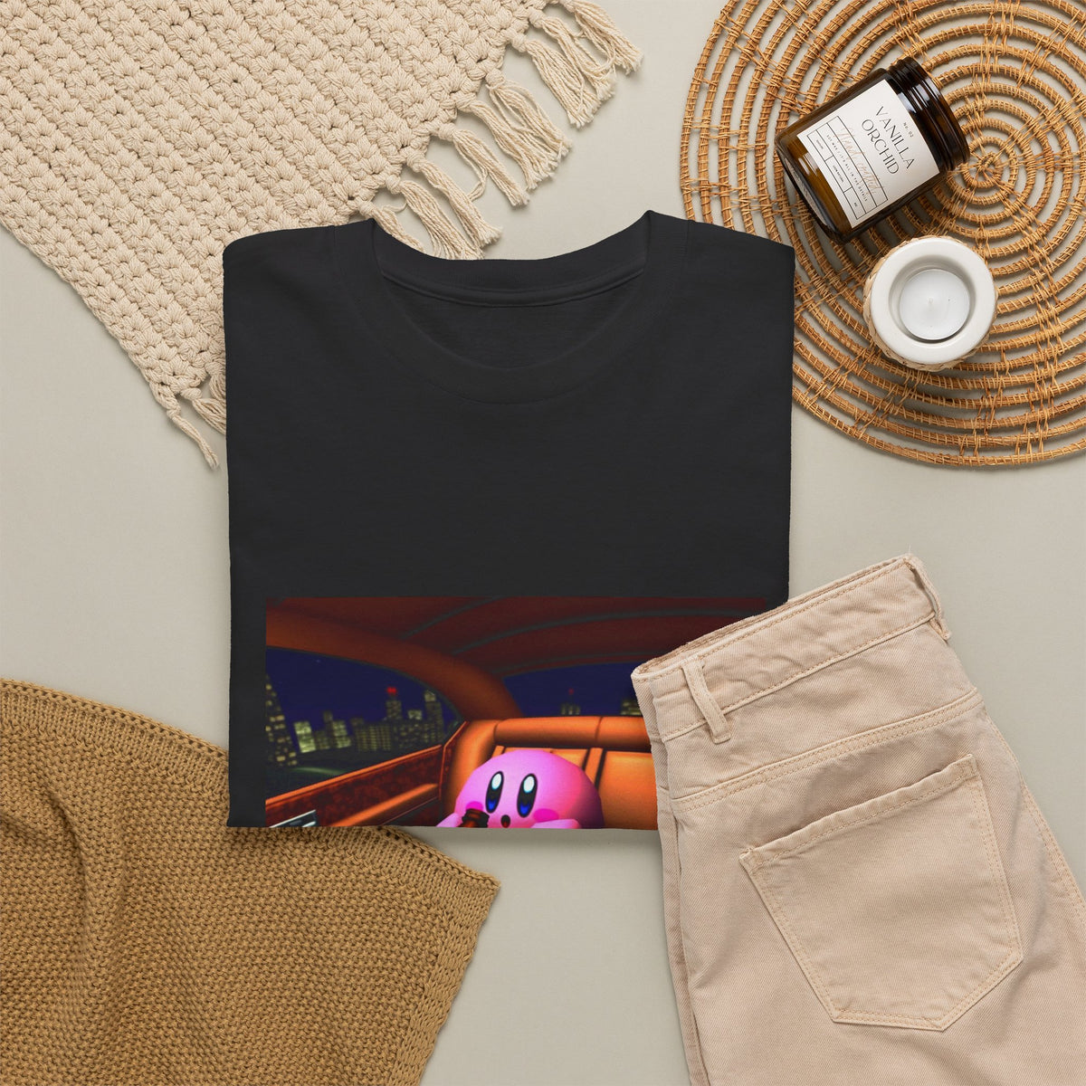Kirby Sipping Lean In The Car Tee