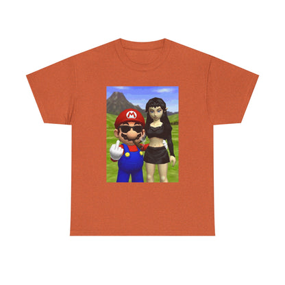 Edgy Mario & Malon Flipping Off Tee
