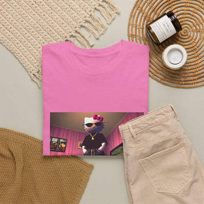 Gangsta Hello Kitty Chillin' In Low Poly Room Tee
