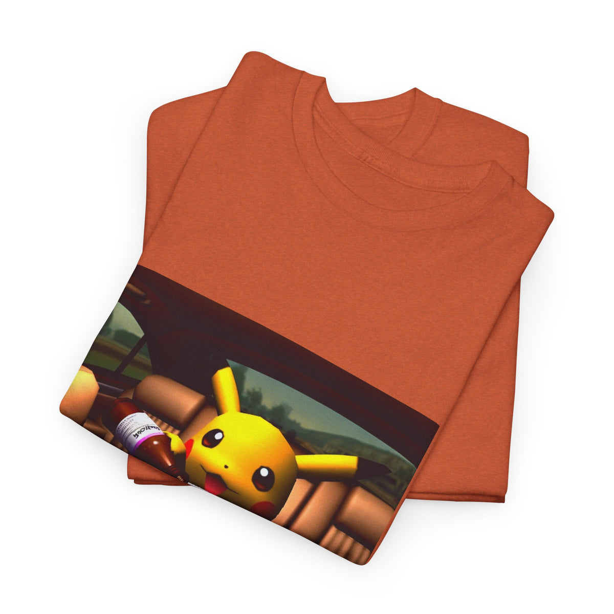Pikachu Pouring Lean In Car Tee