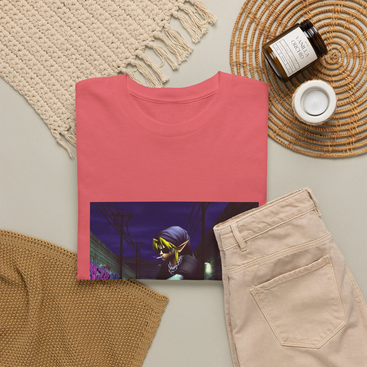 Edgy Link Skater Smoking Alley Tee