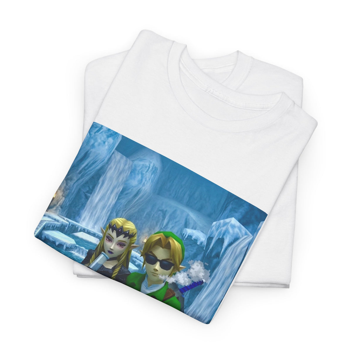 Link And Dark Zelda Chilling In Zora's Domain