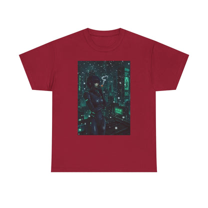 Cyberpunk Smoker In Neo-Tokyo Tee