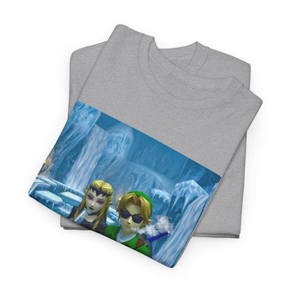 Link And Dark Zelda Chilling In Zora's Domain