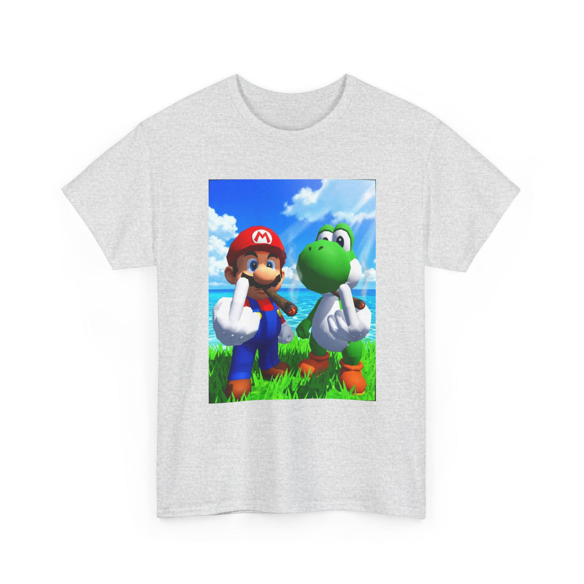 Mario And Yoshi Flip The Bird