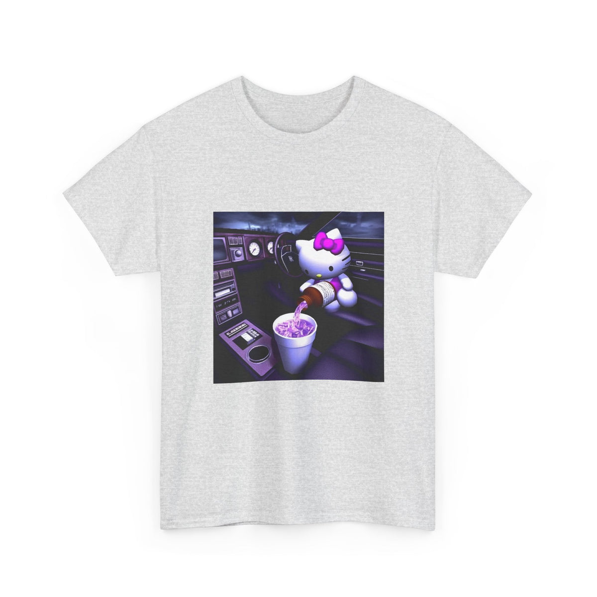 Hello Kitty Pours Lean In Car Tee