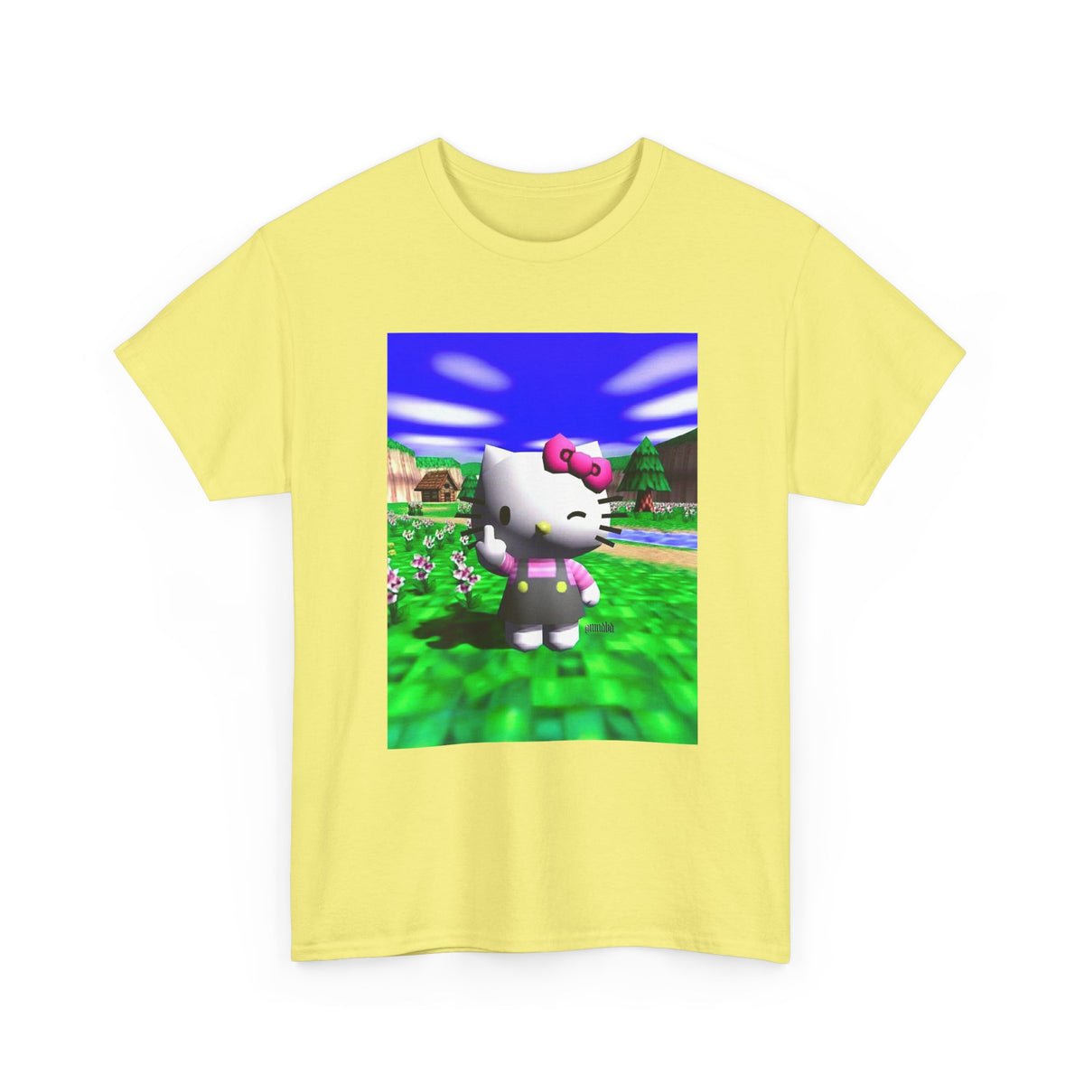 Winking Kitty Flipping The Bird Tee