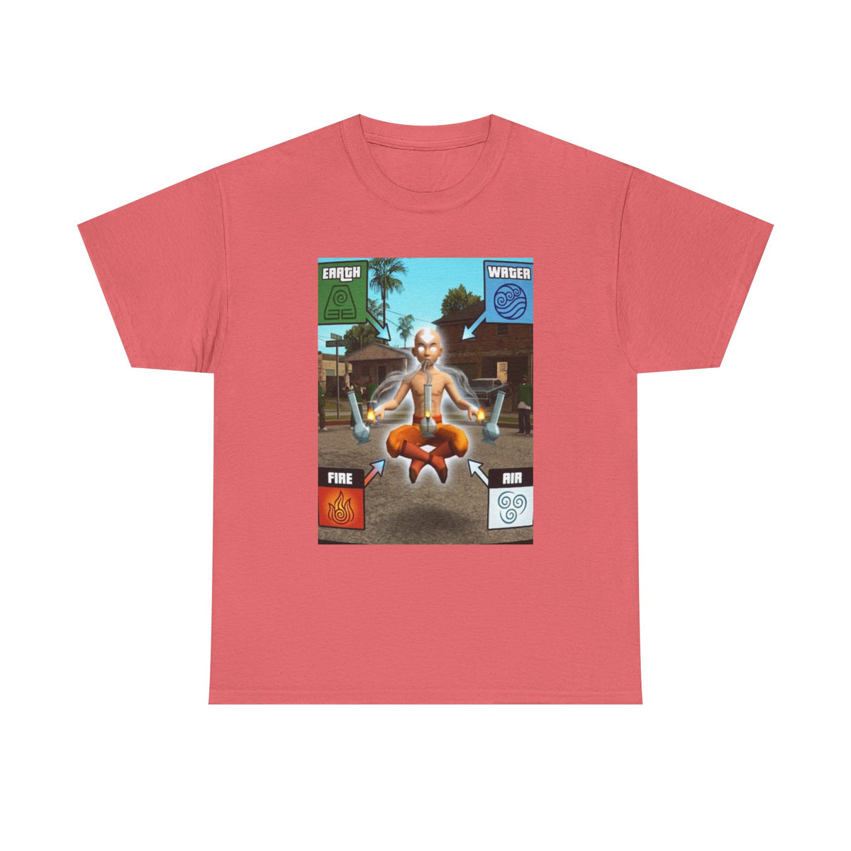 Avatar Aang Element Bending With Bongs Tee