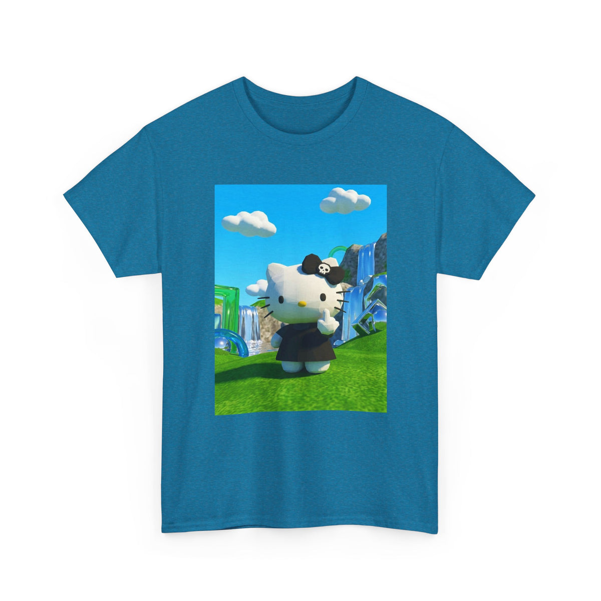Edgy Kitty Flipping The Bird Tee