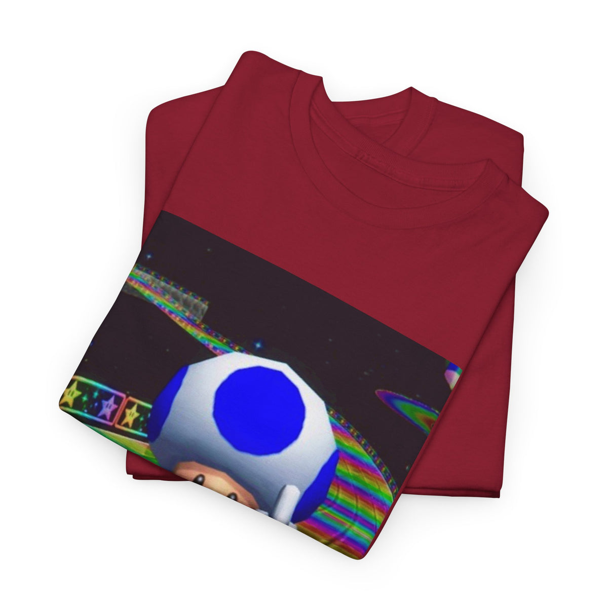 Blue Toad Flipping Off On Rainbow Road Tee